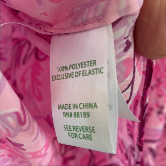 Lilly Pulitzer Pink and Purple Blanche Drop Shoulder Top Medium - Picture 6 of 10